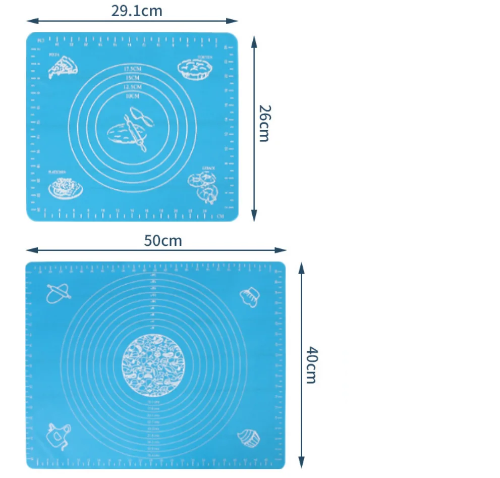 Силиконовый коврик для выпечки с устойчивой шкалой антипригарный коврик для замеса теста выпечка торта DIY вкладыши колодки Инструменты для приготовления пищи Кухонные Принадлежности