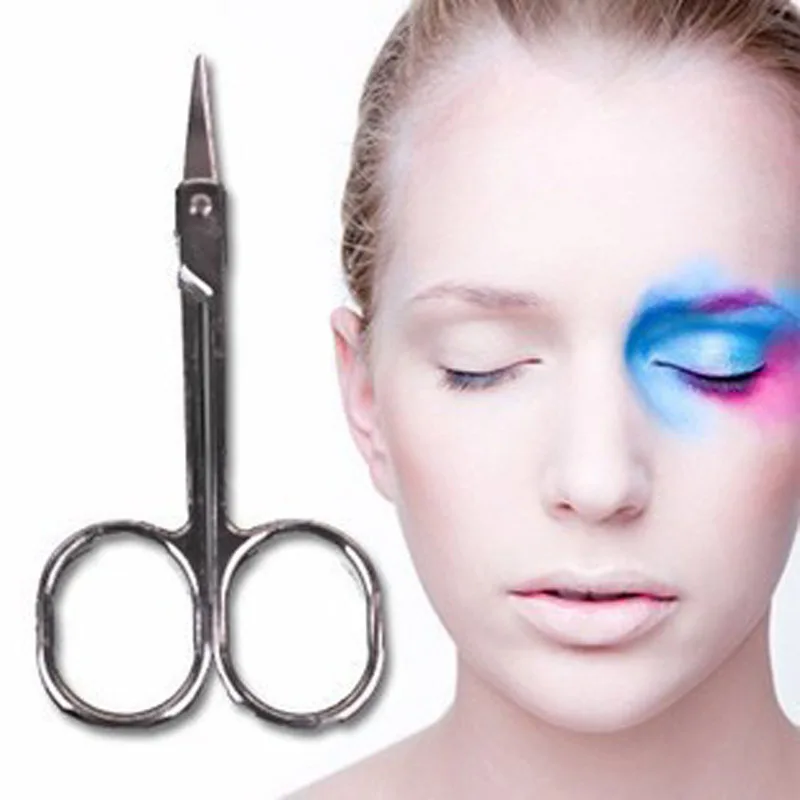 

1 piece Beauty high quality carbon steel eyebrow scissors double eyelid scissors eyebrow scissors pointed toe
