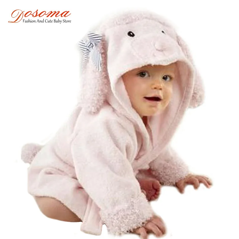 2017 New baby bathrobe children kids cartoon baby towel bath robe baby homewear boys girls hooded animal modeling baby bathrobe