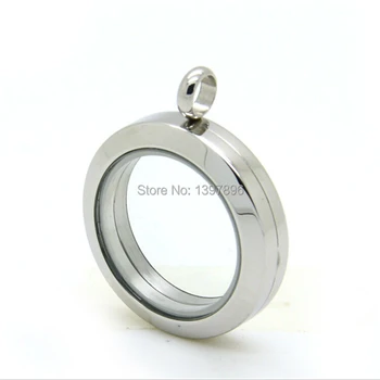 

New product silver 25mm stainless steel plain magnetic floating locket fit floating charms pendant