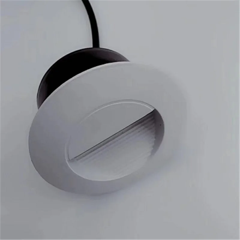 Kenlux Round Led stair light step lights 3W COB 85*85mm AC85-265V outdoor & indoor waterproof Fashion recessed wall lamp