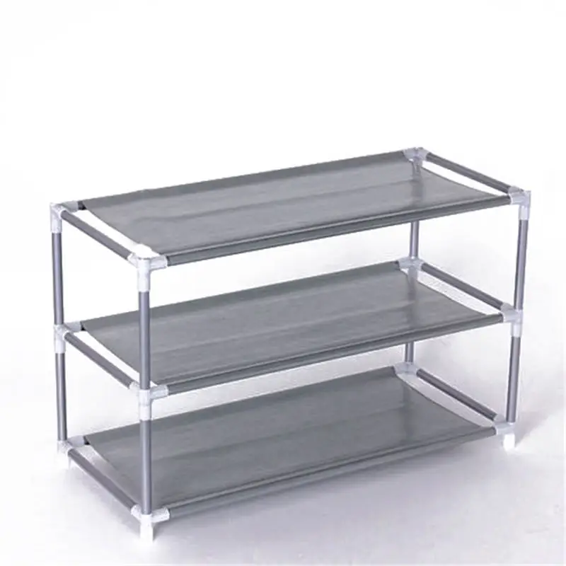 

2018 Home Use Modern Double Cleaning Storage Shoe Rack for Living Room Portable Shoes Rack Stand Shelf