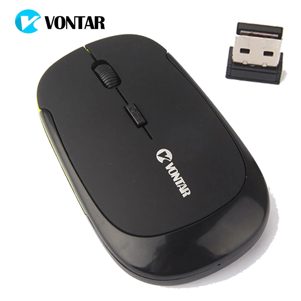 VONTAR 2.4g беспроводное устройство мышь ультра тонкий 1000 dpi оптическая Mause Мыши с USB
