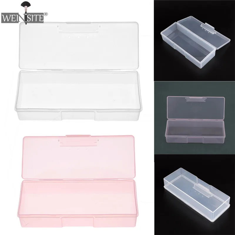 

Plastic Transparent Nail Tools Storage Box Nail Rhinestone Decorations Buffer Files Grinding Organizer Case Box 103x80x40mm