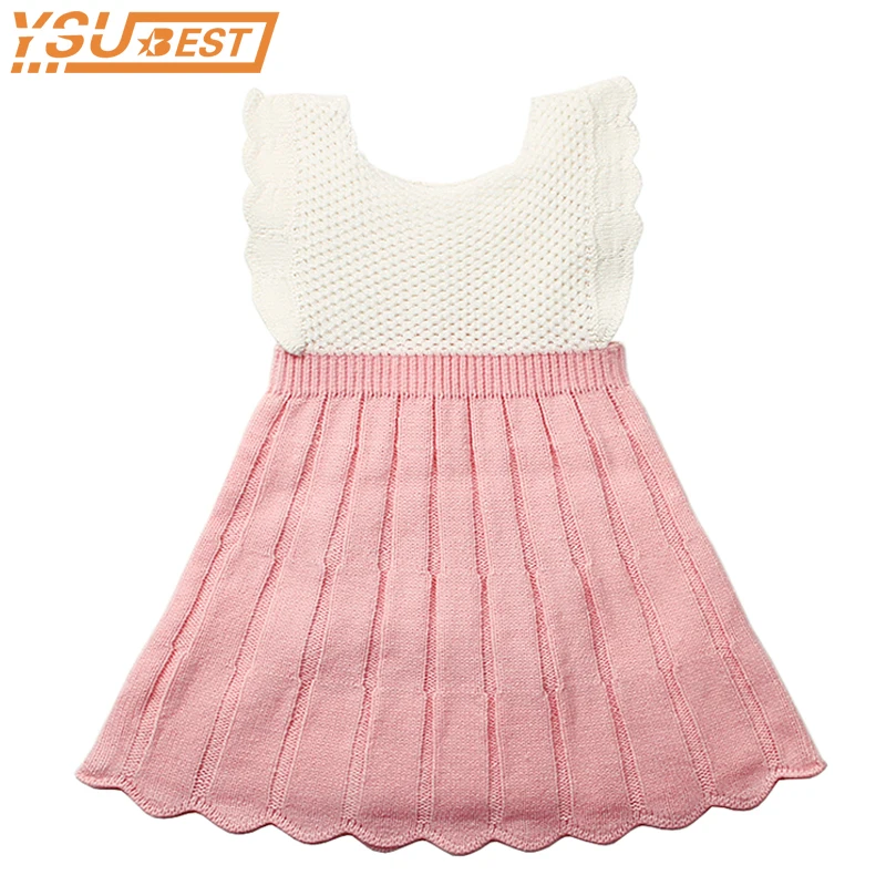 Baby Girl Dress Cotton Blend New Baby Girls Toddler Princess Knit Sleeveless Infant Party Wedding Sundress Newborn Dress