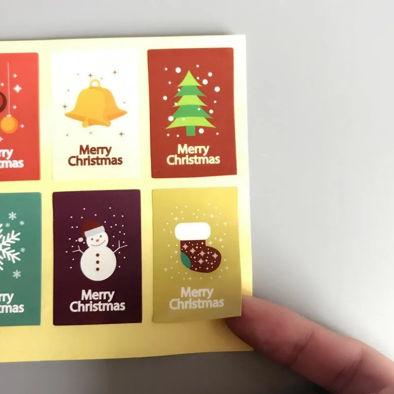 60 шт. рождественские наклейки Подарочная этикетка самоклеющиеся клейкий герметик наклейки скрапбук для карт Рождественский подарок подарочная упаковка сумка на заказ