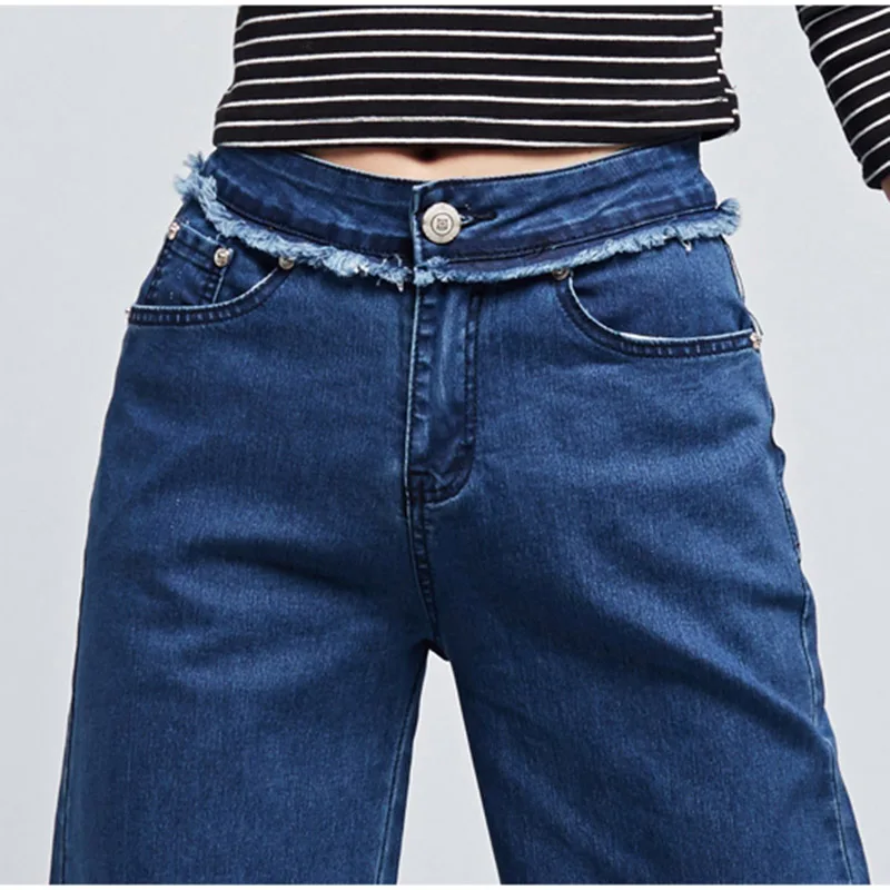 THHONE женские джинсы клёш джинсовые брюки повседневные брюки тонкие модные, средняя посадка Длинные Плюс Размер широкие брюки джинсы женские