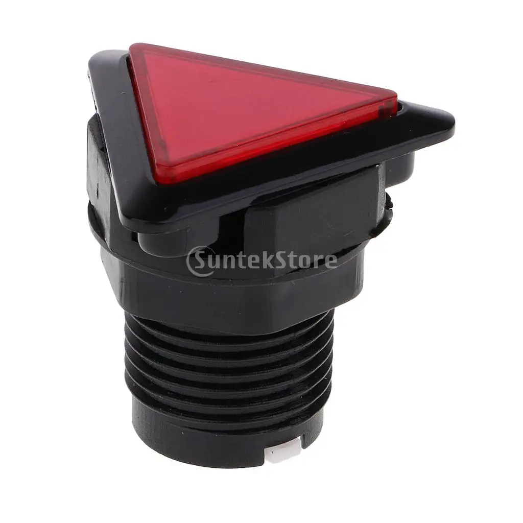 Triangle Arcade Game Machine Push Button with 12V led lamp illuminated 3.9x3.9cm
