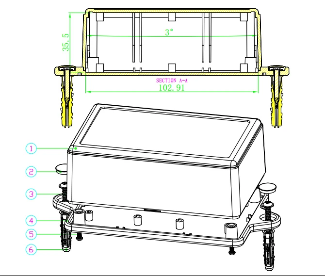 plastic box enclosure electronics junction housing abs plastic instrument enclosure project enclosure housing case szomk diy enclosure (3).jpg