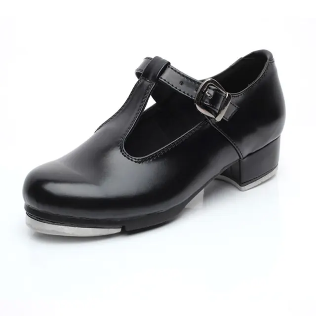 Women Girl's Tap Dance Shoes Patent PU Leather Kids Children Step Dance Shoes Teacher Stage Shoes Size 26-42 Heel 3cm VA30