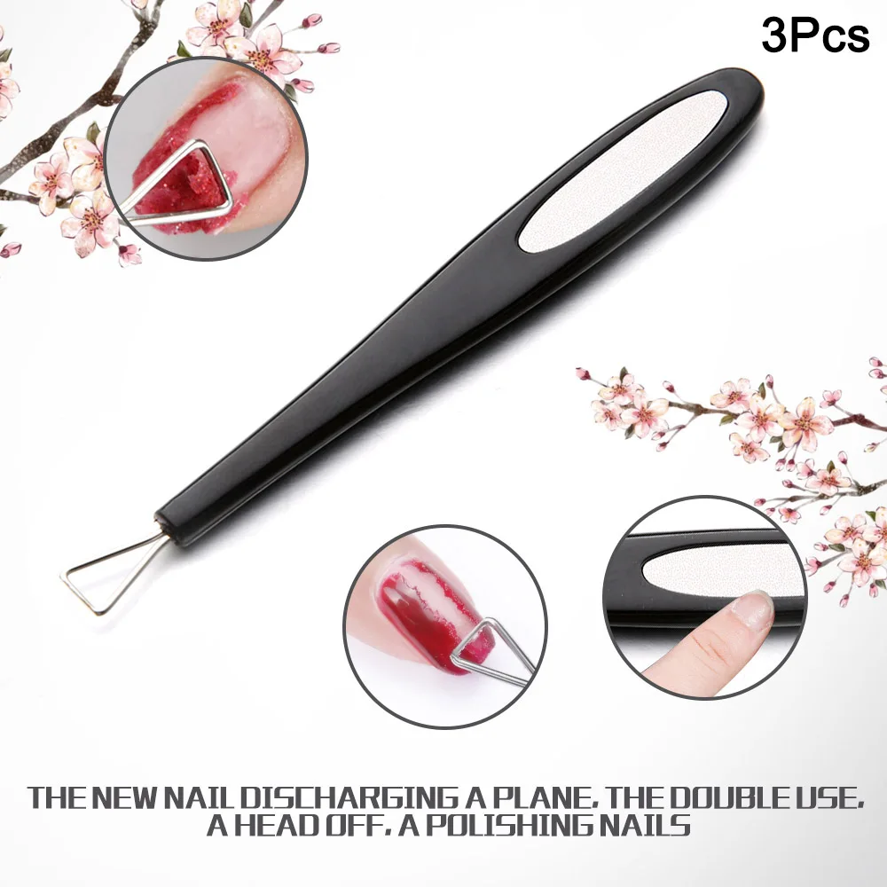 

3 Pack Cuticle Peeler Scraper Remove Gel Nail Polish Nail Art Nail Polishing Tools Unloading planer Nail Polish Remover