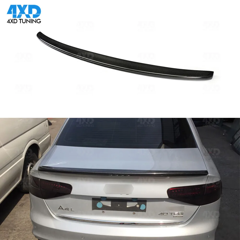 B8.5 спойлер S4 стиль для Audi A4 2013 2014 2015 задний из углеродного волокна бампер багажник