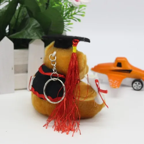 graduate teddy bears plush pendants,DIY animal bouquet toys key chain,Christmas gifts graduation memorabilia souvenirs 8