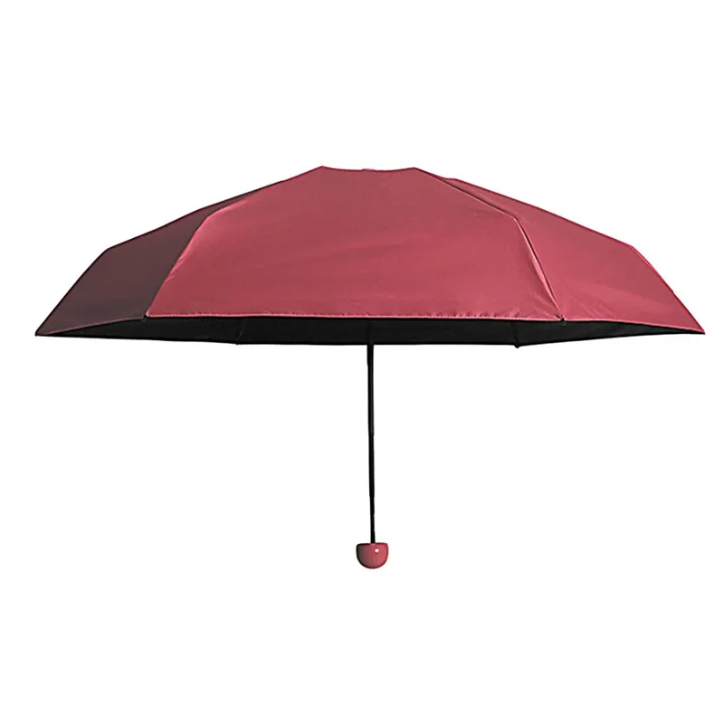 DMBRELLA, новинка, креативная капсула, маленький зонт, портативный, мини, Одноцветный, карманный, анти-УФ, Сверхлегкий, складной, для путешествий, зонты DM005 - Цвет: Red