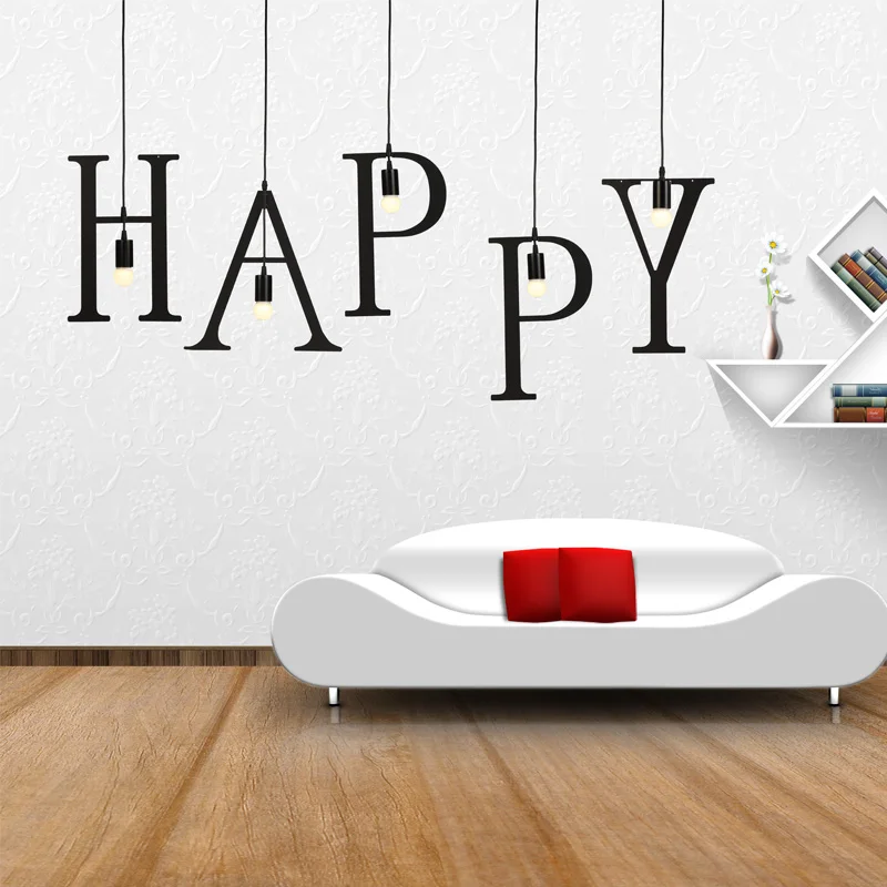 

TZ 2018 ABCDEFGH New Letters Wrought Iron Vintage Pendant Lights For Home Lighting rope lampen retro hanglamp for loft coffee