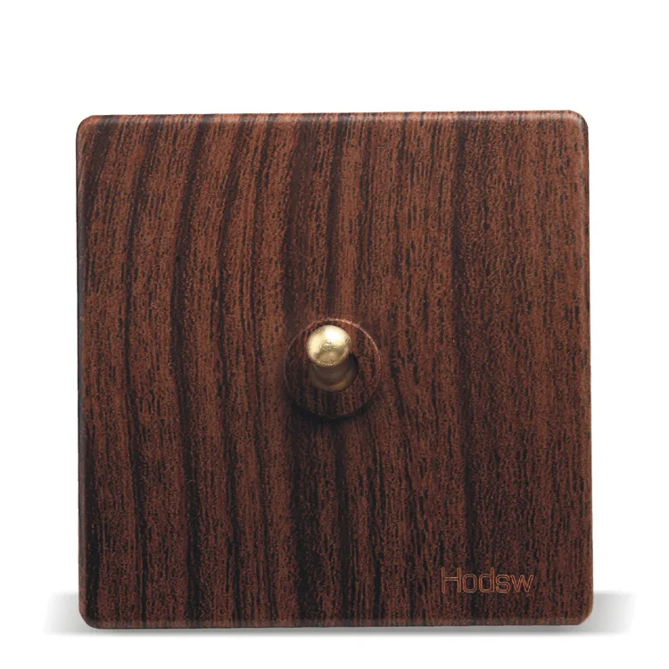 Home Wall Switch Socket 86 Wood Color Retro Antique One To Open The Two Control Switch