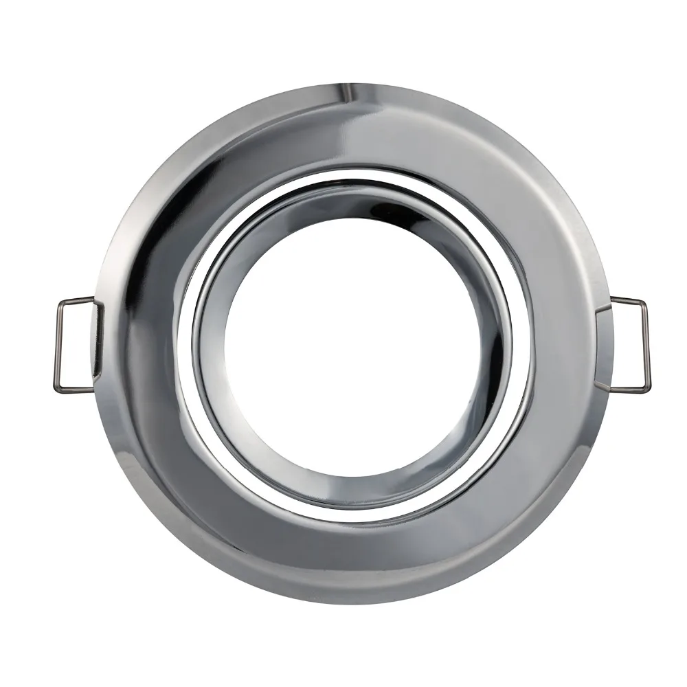 

1pc Recessed Ceiling Led Downlight Retrofit Frame Mirror Chrome Color Adjustable GU10/MR16 Bulb Fittings