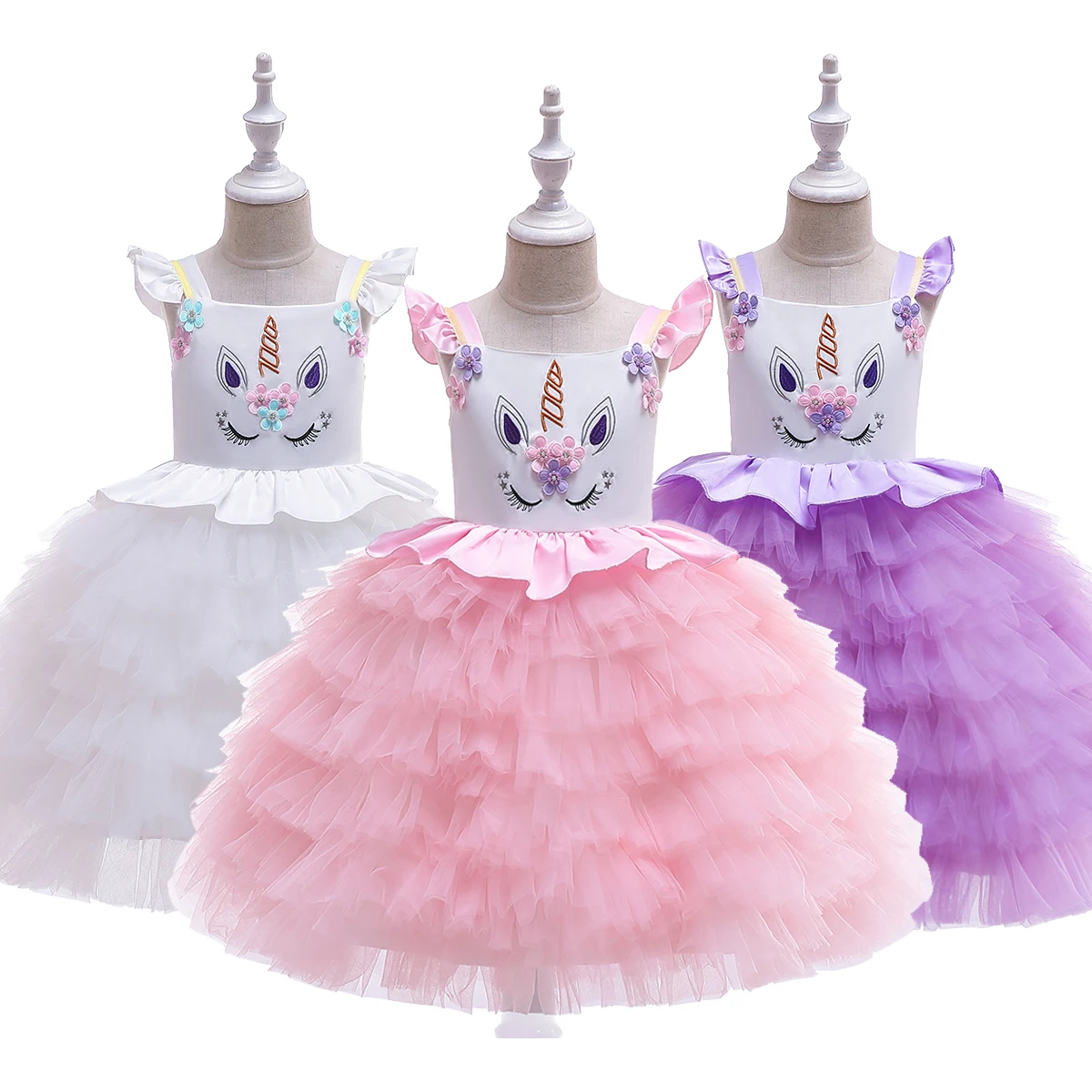 

Unicorn Girls Dress 2019 Summer Kids Dresses For Girls Unicorn Party Dress Cute Toddler Princess Dresses 4 5 6 7 8 9 10 Years