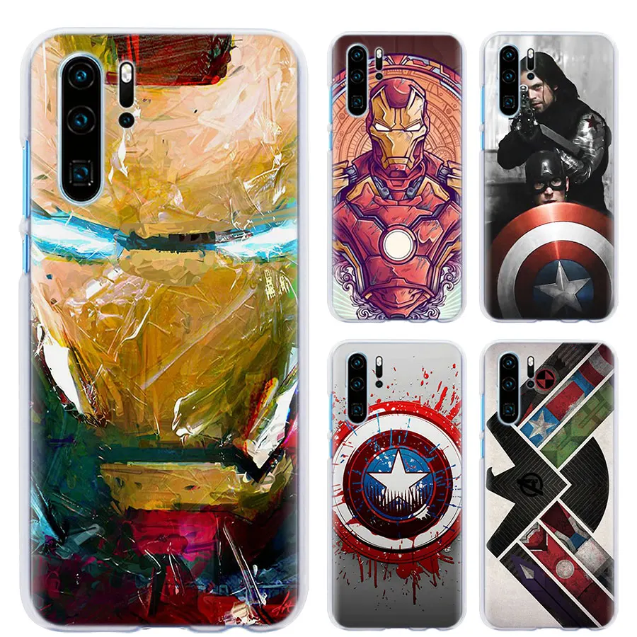 

the avengers ironman captain america phone Case for Huawei P30 P30 Pro P9 P10 P20 Lite P Smart Plus View 20 Hard PC Back case Co