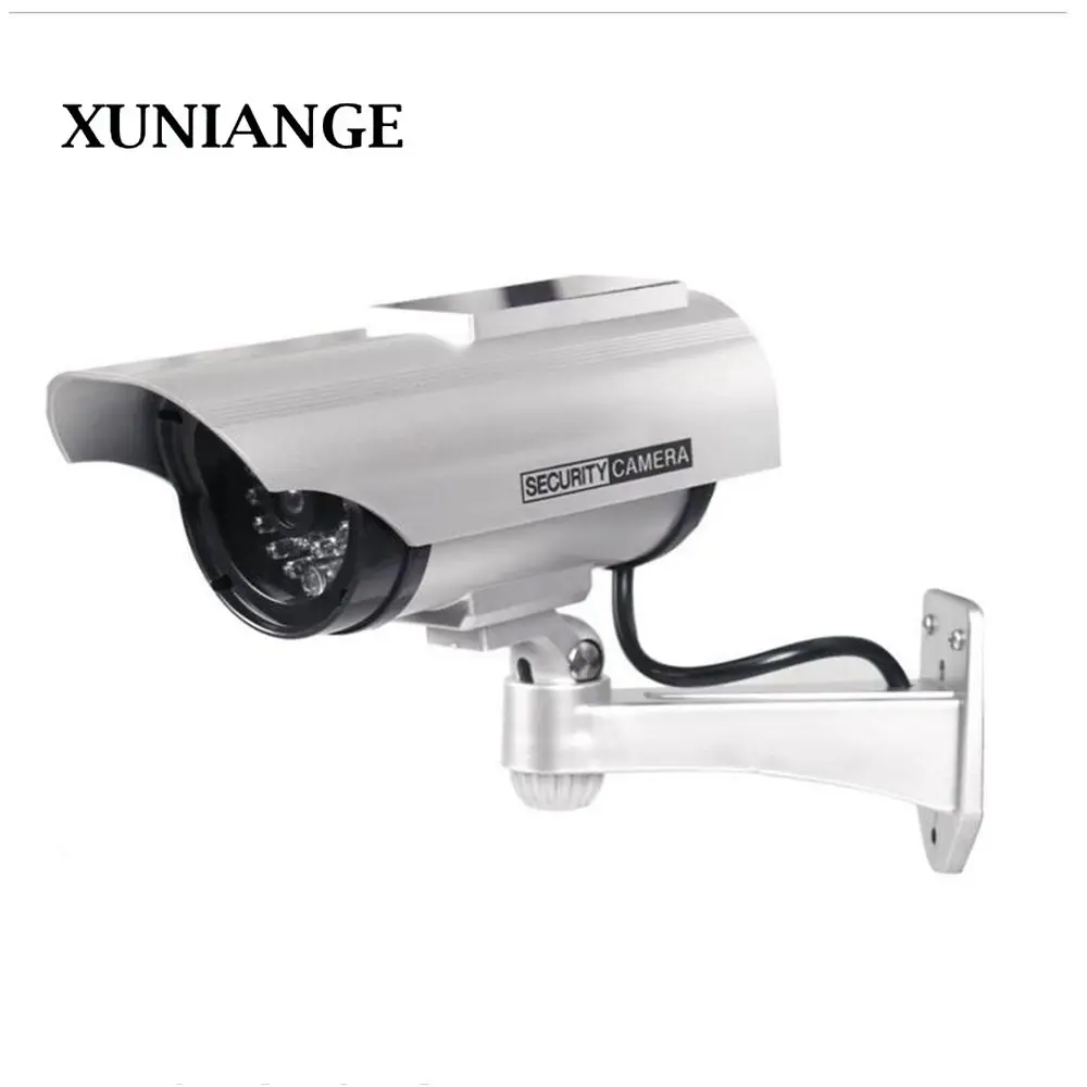 

XUNIANGE Solar Power Fake Camera Waterproof Simulation Camera Indoor Security CCTV Dummy Camera With LED Light Monitor