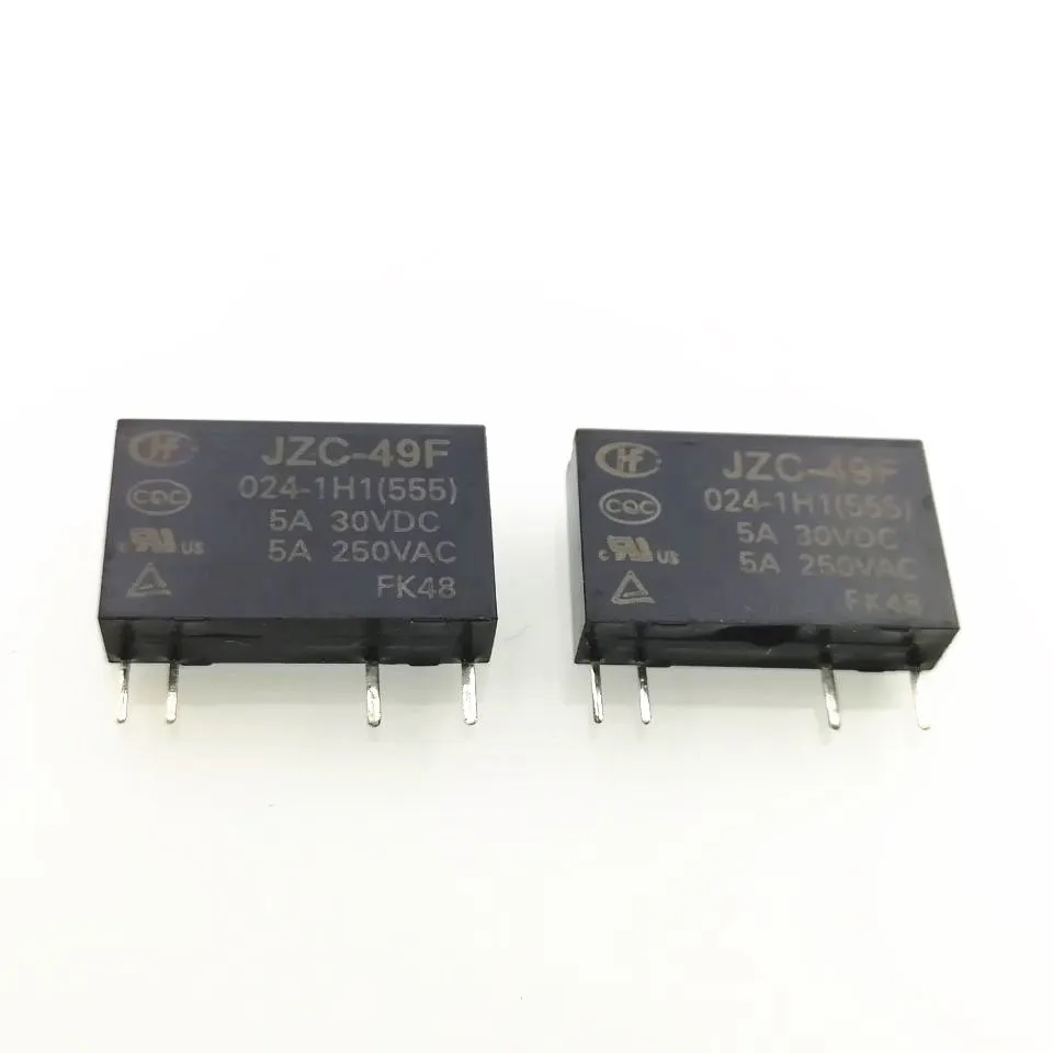 

NEW 24V relay JZC-49F-024-1H1 HF49FD JZC-49F 024-1H1 HF49F-024-1H1 HF49F 024-1H1 24VDC 24V DC24V 4PIN