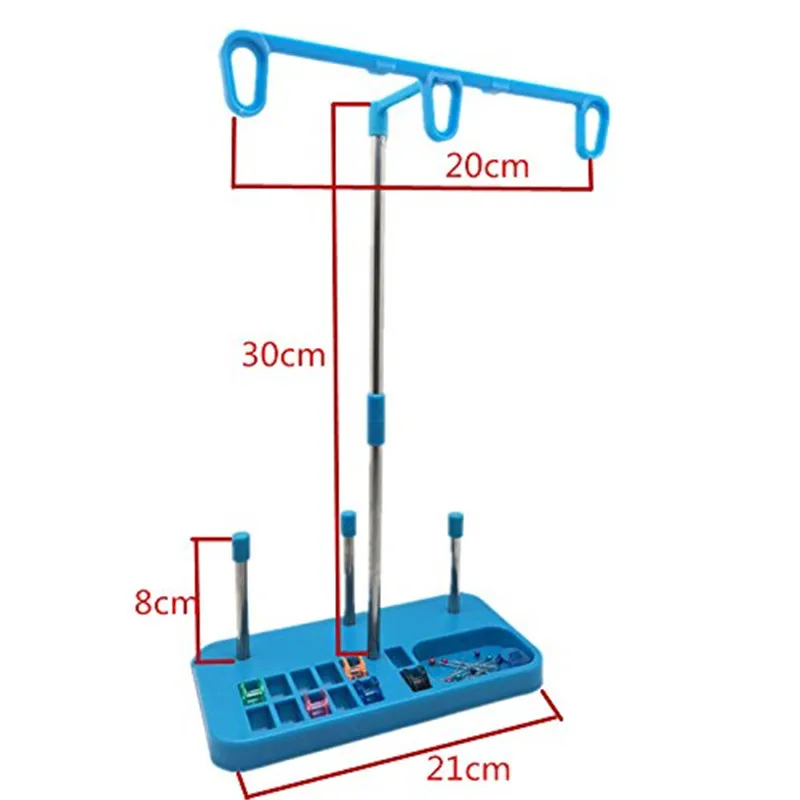 Швейная стойка для ниток Регулируемая 3 нити катушки Пластиковый Держатель Многоцветный опционально 7YJ49