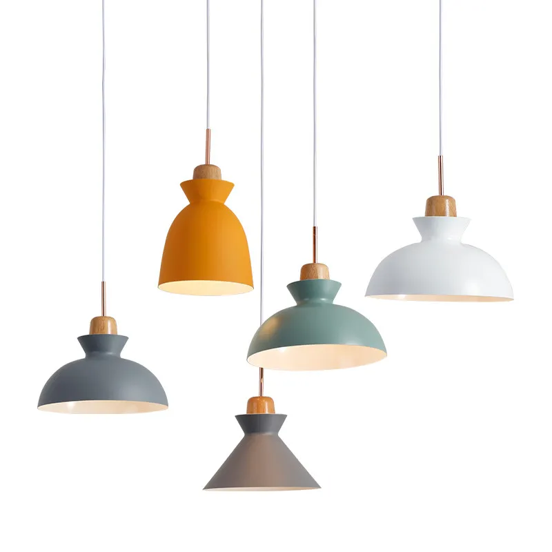 

Modern simple LED Pendant light metal lampshade Bjornled E27 lamp holder nodric livingroom diningroom restaurant store hang lamp
