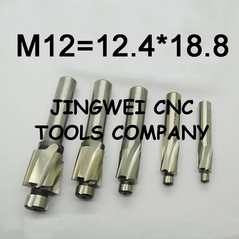 Hss Counterbore End Mill M12 With Pilot Countersink Milling Cutter