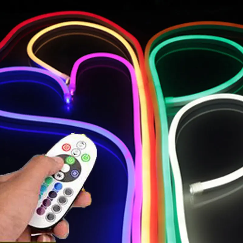 Светодиодный светильник rgb гибкий 220 В 230 240 в SMD 2835 5050 светодиодный неоновый IP68