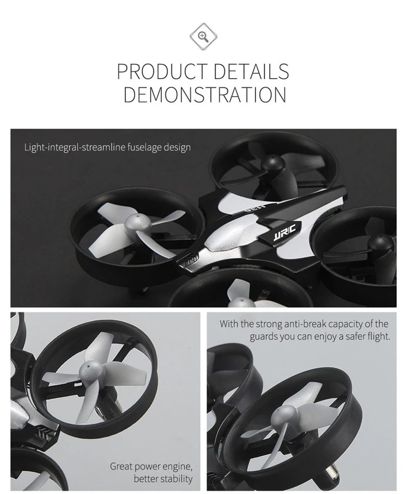 JJRC H36 H36F Mini Drone 2.4G 4CH 6-Axis Speed 3D Flip Headless Mode RC Drones Toy Gift Present RTF VS E010 H8 Mini