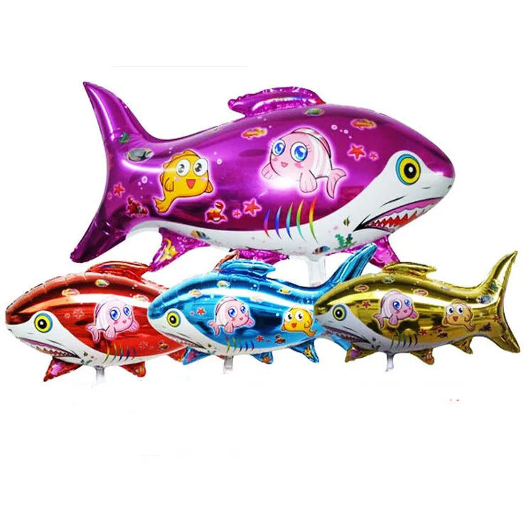

Wholesale!10pcs/lot foil shark balloons 75*41CM helium foil ballon,Fish party decoration shark/dolphin globos inflatable balls