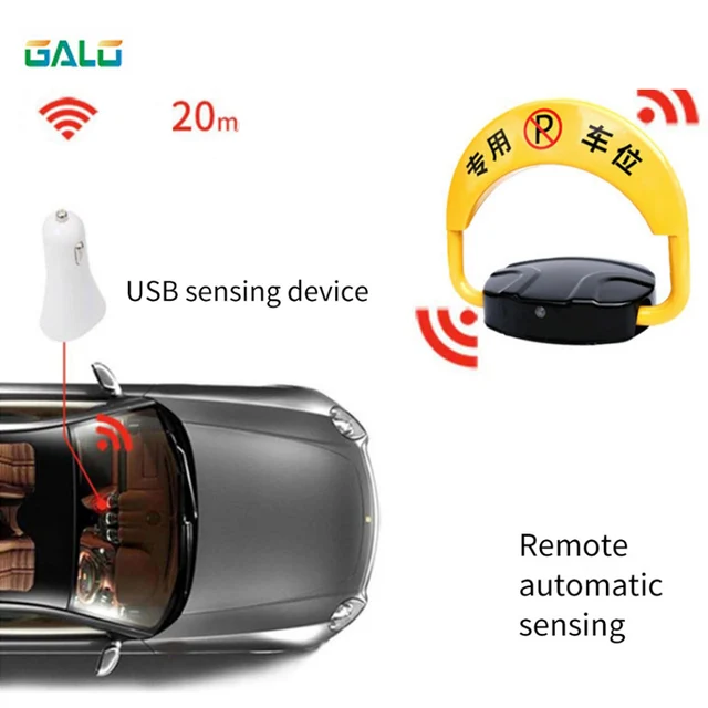 With automatic sensor with 2 remote folding safety parking lock barrier guard column with lock and bolt 2