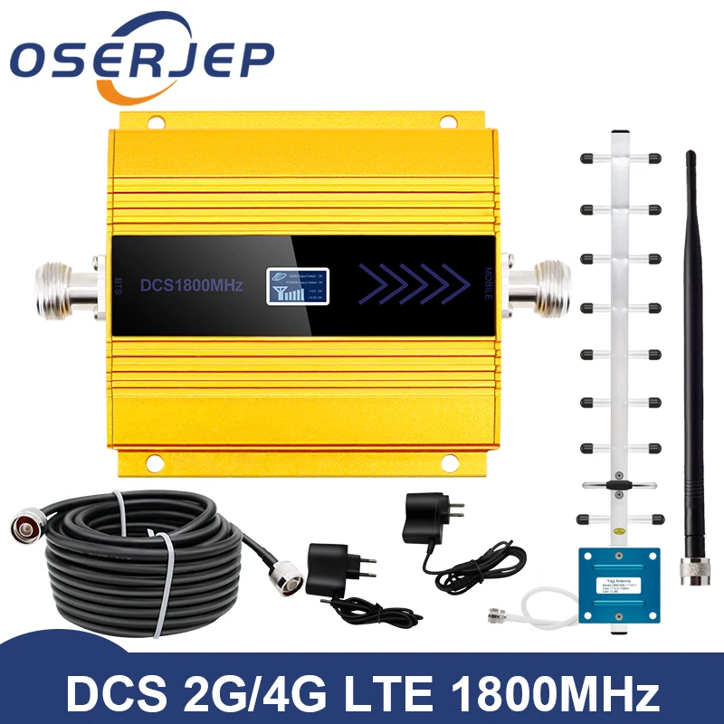 

LCD Display GSM Repeater 1800Mhz 4G Cellular Signal Booster Cell Signal Amplifier booster DCS 1800 Mobile Phone Signal amplifier