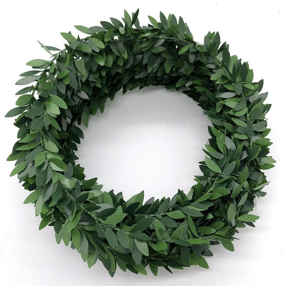

1Pcs 7.5m Artificial Green Flower Nylon Iron Wire Leaves Rattan DIY Wreath Accessory for Wedding Decoration Garland