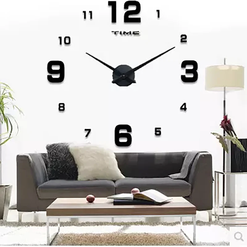 Новые настоящие большие часы настенные часы Horloge 3d Diy акриловые зеркальные наклейки украшение дома гостиная кварцевые иглы
