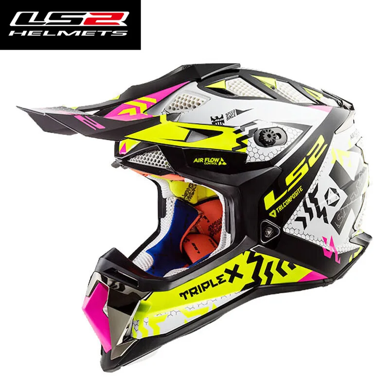 LS2 MX470 шлем для мотокросса для мотоцикла Байк MTB горный велосипед DH MX высокое качество внедорожные шлемы - Цвет: 4