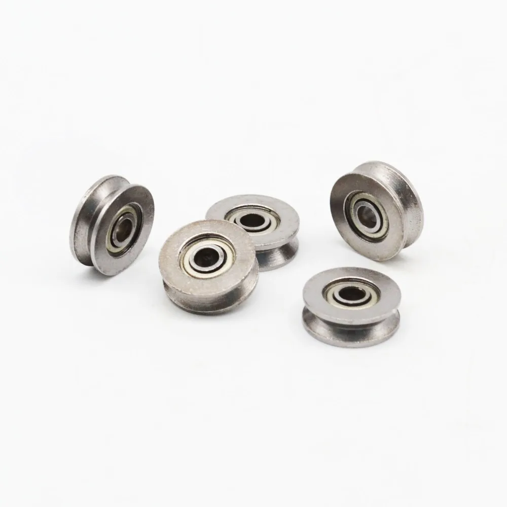 5PCS/LOT BS053 V624ZZ Miniature Bearings 4mm13mm6 mm V-Shaped Channel Bearings Track Bearing Pulley Bearing with V Groove FINE MEN WYX-QILUN