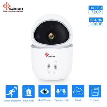 

SANAN 1080P 720P Cloud IP Camera Home Security Surveillance Camera Auto Tracking Network WiFi Camera Mini Wireless CCTV Camera