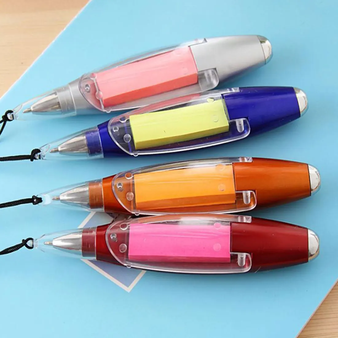 

FangNymph Cute 3 in 1 Multifunction Ballpoint Pen Creative Light Pen With Memo Pad For Kids Gift school Stationery