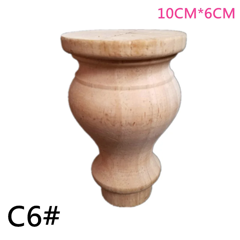 

European Style 4PCS/lot 10x6cm Solid Wood Carved Furniture Sofa Foot TV Television Cabinet Foot Seat feet