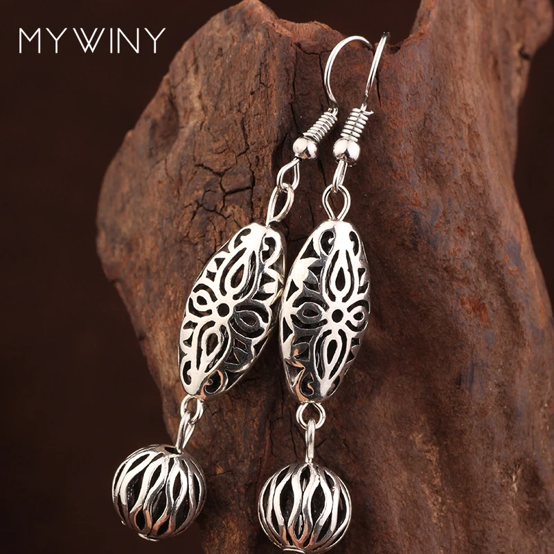 

New Chinese wind vintage classic earrings jewelry ethnic metal earrings,fashion hollow out dangle earrings for women
