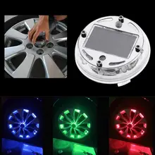 VODOOL 1pc Universal Auto Solar Energy Flash LED Light Car Wheel Tire Accessories High Quality Car Lights Lamps