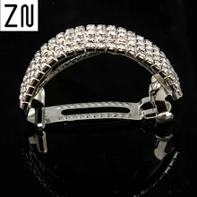 ZN женские аксессуары для волос, новинка, заколка для волос с кристаллами, Когти для волос, конский хвост, круглые заколки, для девушек, акриловый зажим для волос, краб