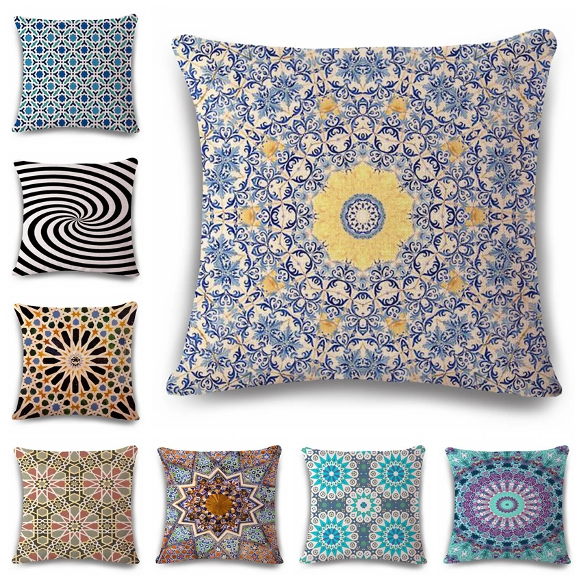 

Fashion pattern geometric figure Cushion(No Filler) Polyester Family affection Sofa Car Seat family Home Decorative Throw Pillow