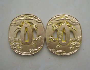 

Japanese Samurai Sword Fittings Katana Tsuba Sword Brass Fitting Accessories