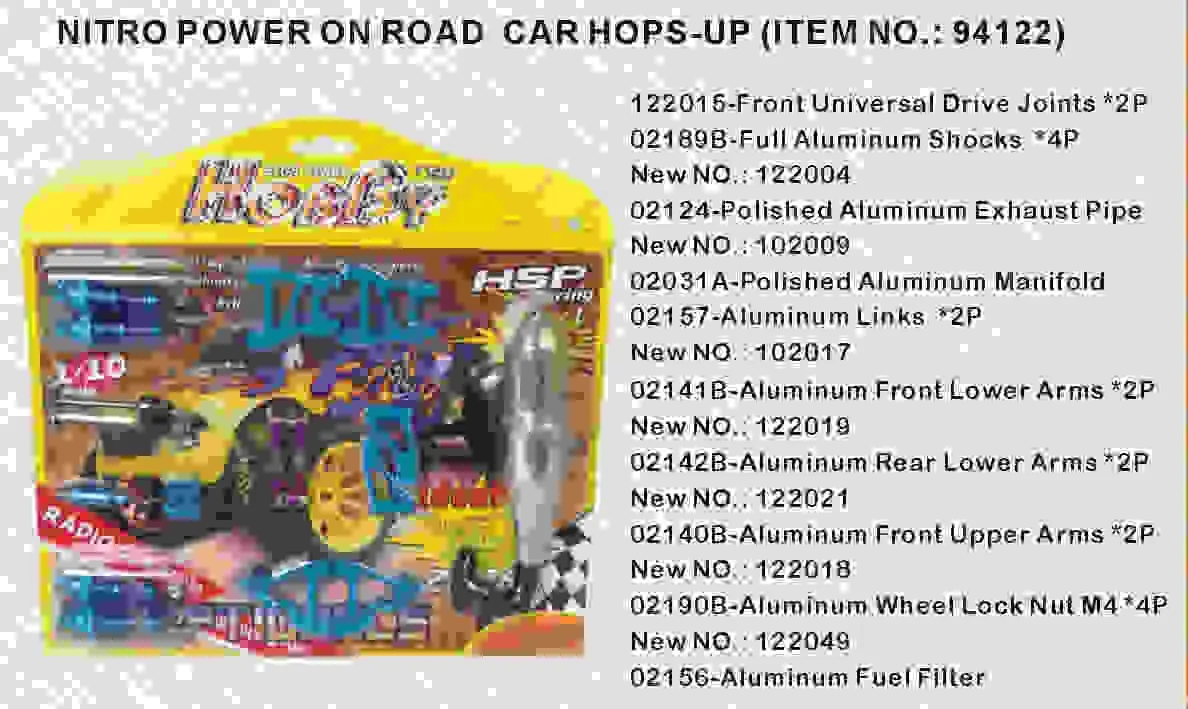 Автозапчасти: HSP Hops Up Kit 1/10 XSTR Power On Road Upgrade 94188|car parts|hsp partsparts car |
