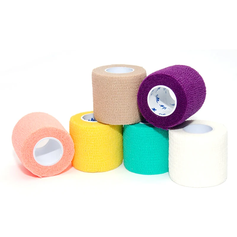 

1pc Colorful Self Adhesive Ankle Finger Muscles Care Elastic Medical Bandage Gauze Dressing Tape Sports Wrist Support new
