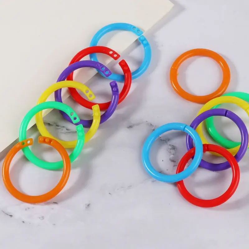 20x креативный пластиковый круг, многофункциональное кольцо-скоросшиватель для рукоделия, скрапбукинга, альбома, книги, офиса
