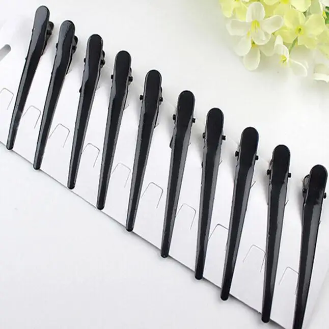Hot 10 Pcs/lot DIY Black Metal Single Prong Hairstyle Alligator Hair Clips Large Barrettes Headwear Styling Tools For Women Hot 10 Pcs/lot DIY Black Metal Single Prong Hairstyle Alligator Hair Clips Large Barrettes Headwear Styling Tools For Women