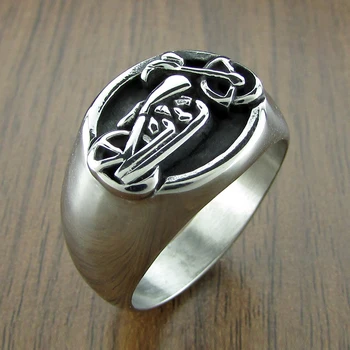 

Free Shipping Punk Motor Biker Ring 316L Stainless Steel Motorcycle Ring